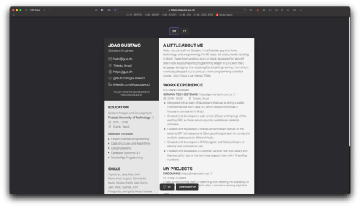 My Resume project cover